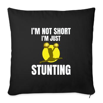 Pom-pom girl Cheerleading Girl Cheering Cheer Squad - Housse de coussin décorative 45 x 45 cm - noir - Devant