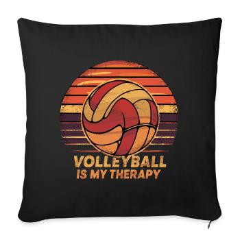 Volley-ball - Housse de coussin décorative 45 x 45 cm - noir - Devant