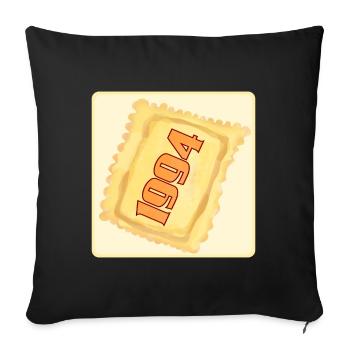 32e anniversaire 1994 Ravioli Dumplings - Housse de coussin décorative 45 x 45 cm - noir - Devant