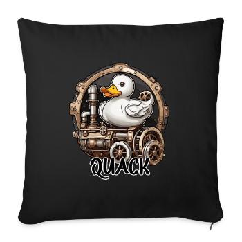 Gummiente / Badeente / Wasser / Badewanne - Sofakissenbezug 45 x 45 cm - Schwarz - Vorne