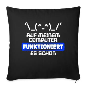 Computer Developer Software Developer Statement - Sofa pillowcase 17,3'' x 17,3'' (45 x 45 cm) - black - Front