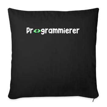 Programmer, Geek, Scripting, Code, Nerd - Sofa pillowcase 17,3'' x 17,3'' (45 x 45 cm) - black - Front