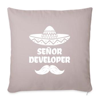 Developer Statement Code Computer Science Geek Scripting - Sofa pillowcase 17,3'' x 17,3'' (45 x 45 cm) - light taupe - Front