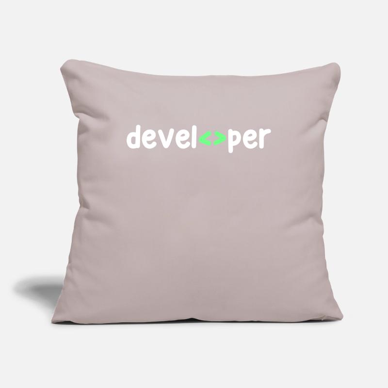 Développeur Code Scripting Debug Informatik Geek Housse de coussin décorative 45 x 45 cm