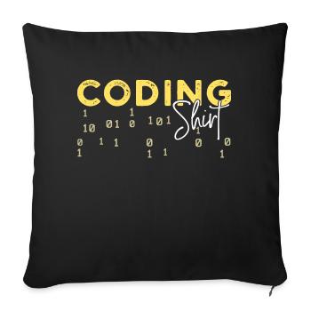 Coden Statement Developer Programmer Scripting - Sofa pillowcase 17,3'' x 17,3'' (45 x 45 cm) - black - Front