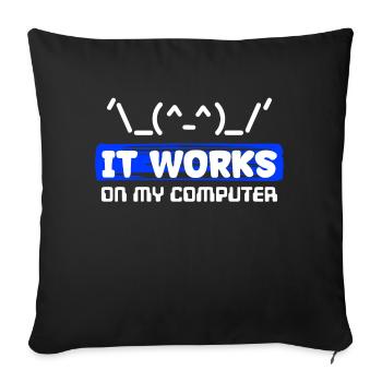 Debug Statement Bugfixing Skripting Code Developer - Sofakissenbezug 45 x 45 cm - Schwarz - Vorne