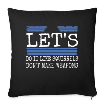 Hippie Festival Funny Quote Love Child - Sofa pillowcase 17,3'' x 17,3'' (45 x 45 cm) - black - Front