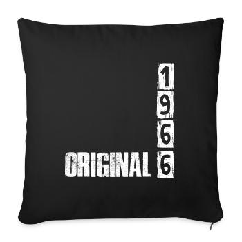 Vintage 1966 - Sofa pillowcase 17,3'' x 17,3'' (45 x 45 cm) - black - Front