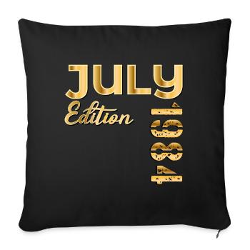 42nd BIRTHDAY JULY 1984 - Sofa pillowcase 17,3'' x 17,3'' (45 x 45 cm) - black - Front