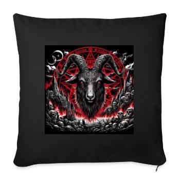 Billy goat - Sofa pillowcase 17,3'' x 17,3'' (45 x 45 cm) - black - Front