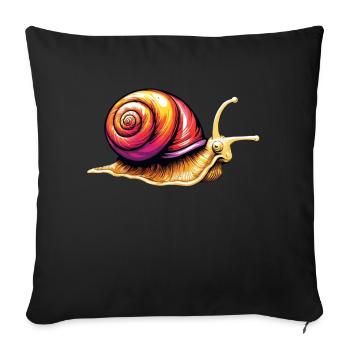 Escargot de vigne Escargot - Housse de coussin décorative 45 x 45 cm - noir - Devant