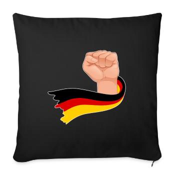 German Hero German Flag Fist Germany - Sofa pillowcase 17,3'' x 17,3'' (45 x 45 cm) - black - Front
