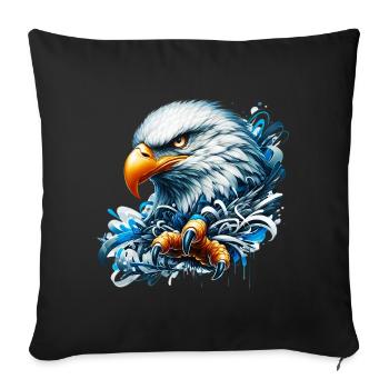 Aigle - Housse de coussin décorative 45 x 45 cm - noir - Devant
