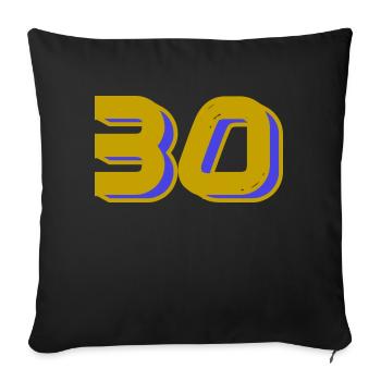 30. 30 ANS. 30e ANNIVERSAIRE. ANNIVERSAIRE 30 ANS. - Housse de coussin décorative 45 x 45 cm - noir - Devant