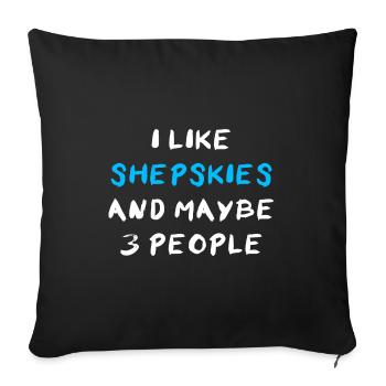 Shepsky Shepskies Chiens Fan Propriétaire - Housse de coussin décorative 45 x 45 cm - noir - Devant