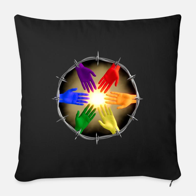 Ensemble - Housse de coussin décorative 45 x 45 cm - noir