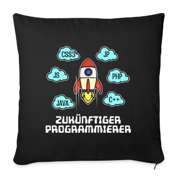 Css Coden Developer Statement C++ Php Java Debug - Sofakissenbezug 45 x 45 cm - Schwarz - Vorne