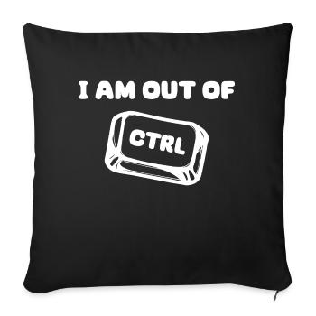 développeur cooler disant scripting code ordinateur - Housse de coussin décorative 45 x 45 cm - noir - Devant