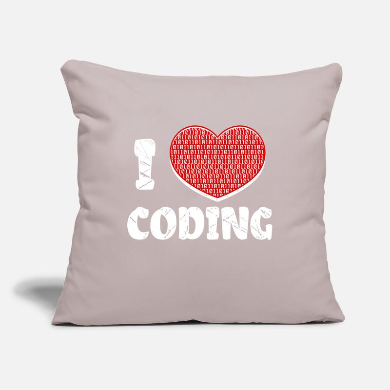 Developer Heart Coding Statement Programmer Sofa pillowcase 17,3'' x 17,3'' (45 x 45 cm)
