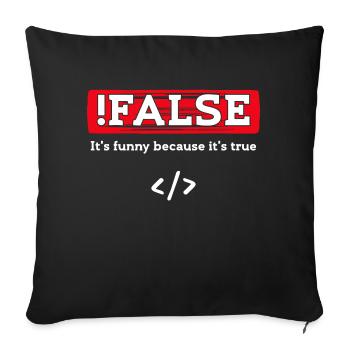 Debug Scripting Statement Developer Code Nerd - Sofa pillowcase 17,3'' x 17,3'' (45 x 45 cm) - black - Front