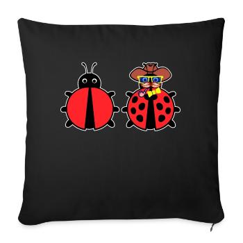Bugs Bugfixing Debug Developer Computergeek - Sofa pillowcase 17,3'' x 17,3'' (45 x 45 cm) - black - Front