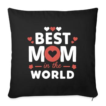 Beste Mama der Welt - Sofakissenbezug 45 x 45 cm - Schwarz - Vorne