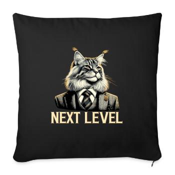 Maine Coon Cat Next Level Costume Cadeau de Succès - Housse de coussin décorative 45 x 45 cm - noir - Devant
