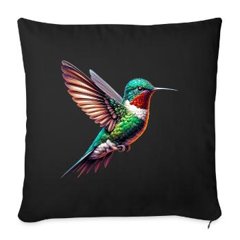 Colibri - Housse de coussin décorative 45 x 45 cm - noir - Devant