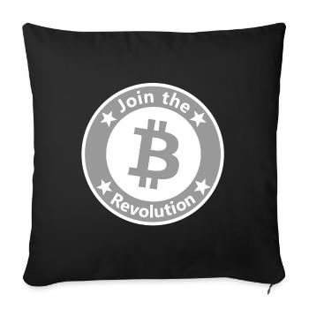 Monnaie et système monétaire - Housse de coussin décorative 45 x 45 cm - noir - Devant
