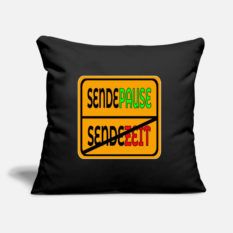 SENDEZEIT SENDEPAUSE Sofakissenbezug 45 x 45 cm