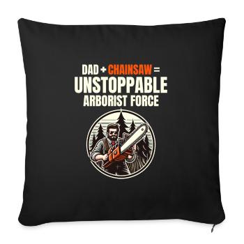 Arborist Dad Tree Surgeon Climber Climbing Trimmer - Sofa pillowcase 17,3'' x 17,3'' (45 x 45 cm) - black - Front