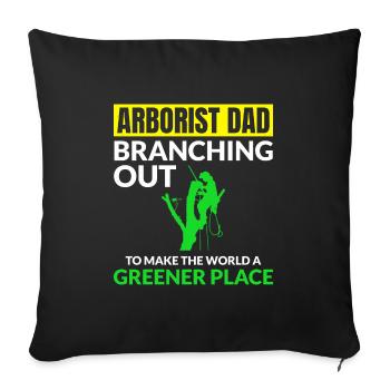 Arborist Tree Surgeon Climber Climbing Trimmer - Sofa pillowcase 17,3'' x 17,3'' (45 x 45 cm) - black - Front
