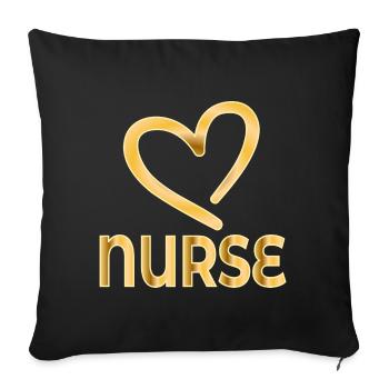 THANK YOU NURSE - Appreciation - Sofa pillowcase 17,3'' x 17,3'' (45 x 45 cm) - black - Front