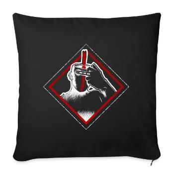 Bad day, middle finger, trash style - Sofa pillowcase 17,3'' x 17,3'' (45 x 45 cm) - black - Front