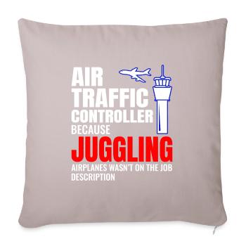 Contrôleur de la circulation aérienne ATC Aviation Humour Avion - Housse de coussin décorative 45 x 45 cm - taupe clair - Devant
