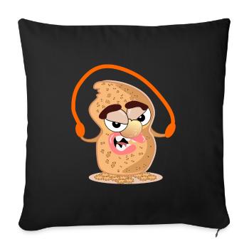 ARACHIDE - Corde à sauter Corde à sauter Fitness - Housse de coussin décorative 45 x 45 cm - noir - Devant