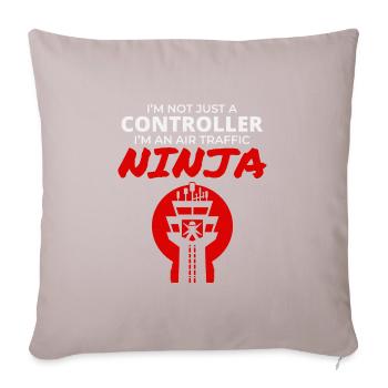 Air Traffic Controller Ninja ATC Aviation Humor - Sofa pillowcase 17,3'' x 17,3'' (45 x 45 cm) - light taupe - Front