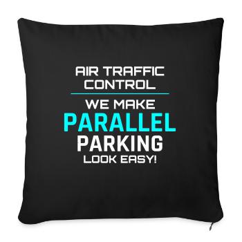 Air Traffic Controller ATC Aviation Humor Airplane - Sofa pillowcase 17,3'' x 17,3'' (45 x 45 cm) - black - Front