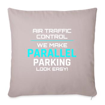Contrôleur de la circulation aérienne ATC Aviation Humour Avion - Housse de coussin décorative 45 x 45 cm - taupe clair - Devant
