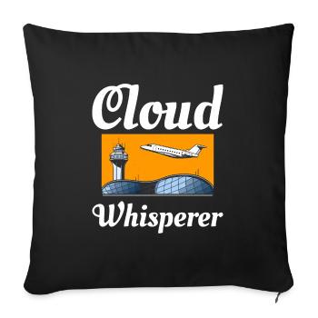 Air Traffic Controller ATC Aviation Humor Airplane - Sofa pillowcase 17,3'' x 17,3'' (45 x 45 cm) - black - Front