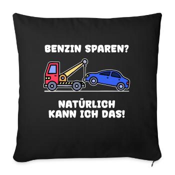 Déclaration de voiture Ravitaillement en carburant Essence Énergie - Housse de coussin décorative 45 x 45 cm - noir - Devant
