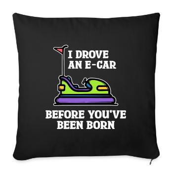 Ravitaillement en carburant électrique de la voiture électrique Électricité - Housse de coussin décorative 45 x 45 cm - noir - Devant