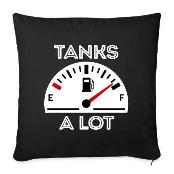 Petrol Pump Petrol Diesel Drive Refuelling - Sofa pillowcase 17,3'' x 17,3'' (45 x 45 cm) - black - Front