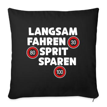Déclaration de ravitaillement en énergie de la station-service Conduite d’électricité - Housse de coussin décorative 45 x 45 cm - noir - Devant