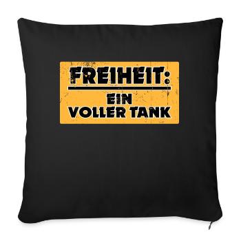 Electricity Electrical Energy Refueling Statement Gasoline - Sofa pillowcase 17,3'' x 17,3'' (45 x 45 cm) - black - Front