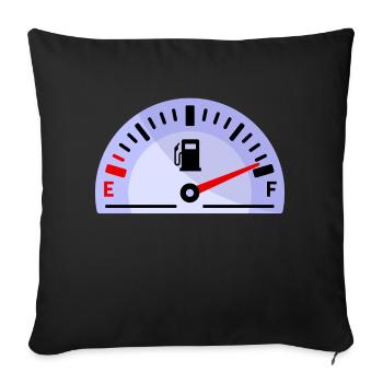 Ravitaillement en énergie électrique de la station-service - Housse de coussin décorative 45 x 45 cm - noir - Devant