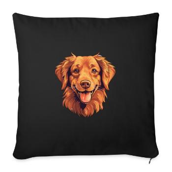 Nouvelle-Écosse Canard Tolling Retriever Race Eau - Housse de coussin décorative 45 x 45 cm - noir - Devant