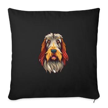 Spinoni Italiani Hunderasse Aquarell Cartoon Kawa - Sofakissenbezug 45 x 45 cm - Schwarz - Vorne