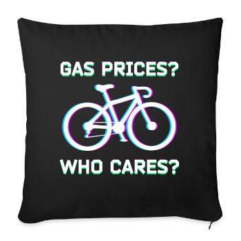 Bicycle Statement Energy Storage Refueling Gasoline - Sofa pillowcase 17,3'' x 17,3'' (45 x 45 cm) - black - Front