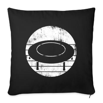 Trampoline Sketch - Sofa pillowcase 17,3'' x 17,3'' (45 x 45 cm) - black - Front